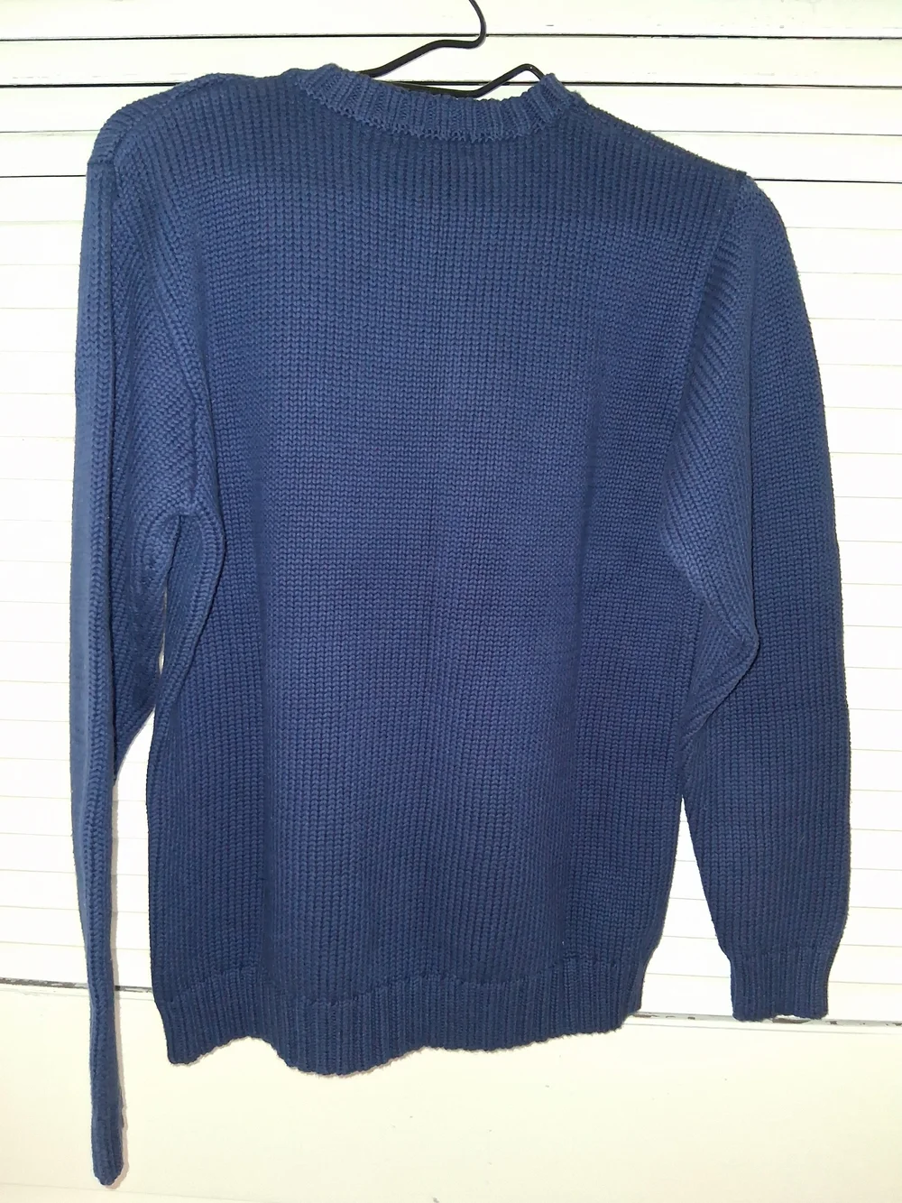 Ralph Lauren Navy Crewneck Sweater with Red Pony Logo
